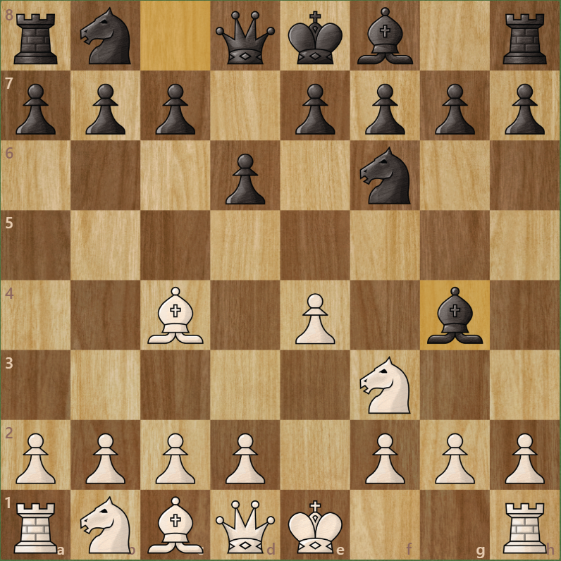 Bishop's Opening setup